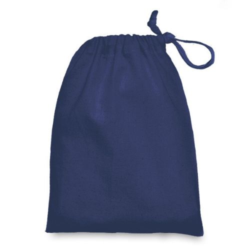 Navy Medium cotton bag with drawstring